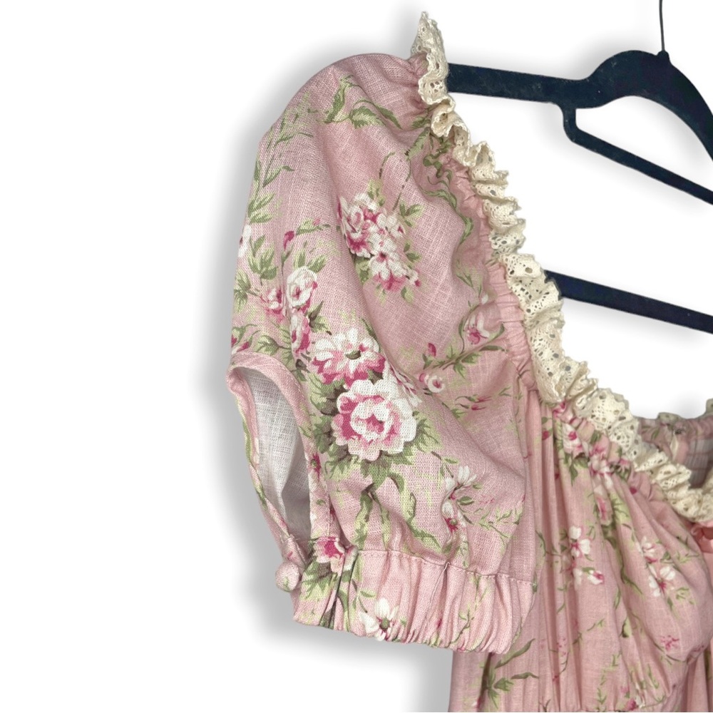 Lacemade Pink Floral Midi Dress - Picture 14 of 16